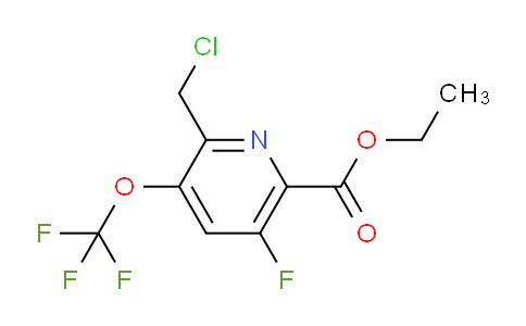 Ethyl 2-(chloromethyl)-5-fluoro-3-(trifluoromethoxy)pyridine-6-carboxylate