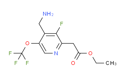 Ethyl 4-(aminomethyl)-3-fluoro-5-(trifluoromethoxy)pyridine-2-acetate