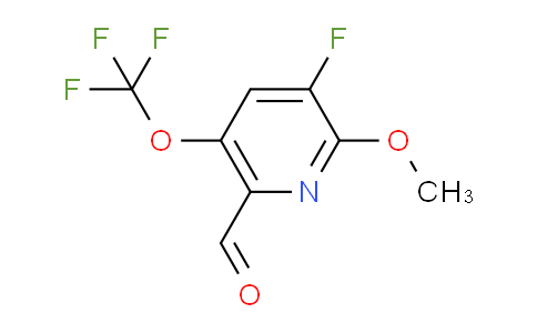 AM165090 | 1805977-47-2 | 3-Fluoro-2-methoxy-5-(trifluoromethoxy)pyridine-6-carboxaldehyde