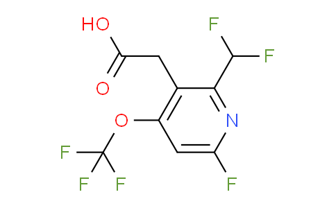 2-(Difluoromethyl)-6-fluoro-4-(trifluoromethoxy)pyridine-3-acetic acid