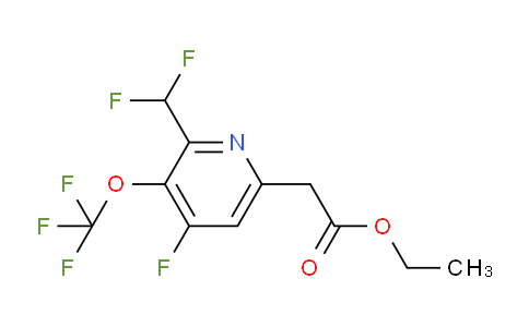 Ethyl 2-(difluoromethyl)-4-fluoro-3-(trifluoromethoxy)pyridine-6-acetate