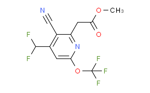 Methyl 3-cyano-4-(difluoromethyl)-6-(trifluoromethoxy)pyridine-2-acetate