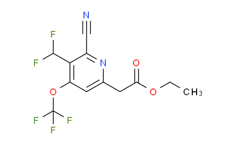 AM166423 | 1806718-68-2 | Ethyl 2-cyano-3-(difluoromethyl)-4-(trifluoromethoxy)pyridine-6-acetate