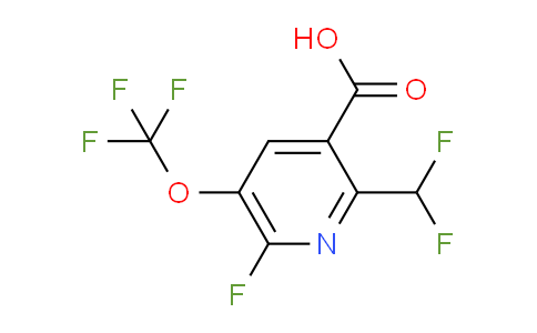 AM166432 | 1804763-88-9 | 2-(Difluoromethyl)-6-fluoro-5-(trifluoromethoxy)pyridine-3-carboxylic acid