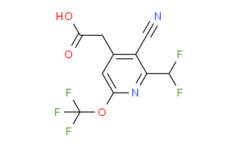 3-Cyano-2-(difluoromethyl)-6-(trifluoromethoxy)pyridine-4-acetic acid