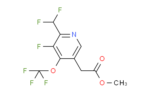 Methyl 2-(difluoromethyl)-3-fluoro-4-(trifluoromethoxy)pyridine-5-acetate