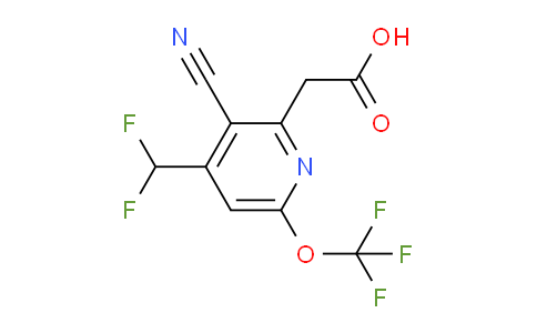 3-Cyano-4-(difluoromethyl)-6-(trifluoromethoxy)pyridine-2-acetic acid
