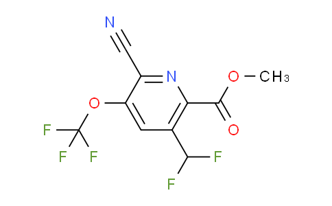 Methyl 2-cyano-5-(difluoromethyl)-3-(trifluoromethoxy)pyridine-6-carboxylate