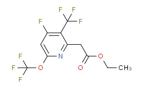 Ethyl 4-fluoro-6-(trifluoromethoxy)-3-(trifluoromethyl)pyridine-2-acetate