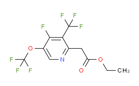 Ethyl 4-fluoro-5-(trifluoromethoxy)-3-(trifluoromethyl)pyridine-2-acetate