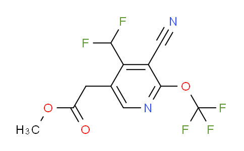 Methyl 3-cyano-4-(difluoromethyl)-2-(trifluoromethoxy)pyridine-5-acetate