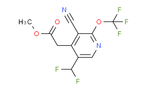 Methyl 3-cyano-5-(difluoromethyl)-2-(trifluoromethoxy)pyridine-4-acetate
