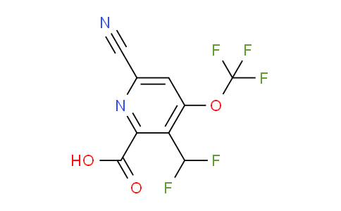 6-Cyano-3-(difluoromethyl)-4-(trifluoromethoxy)pyridine-2-carboxylic acid