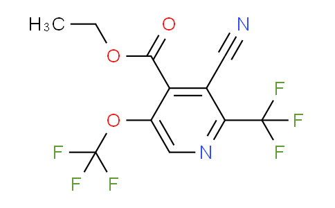 Ethyl 3-cyano-5-(trifluoromethoxy)-2-(trifluoromethyl)pyridine-4-carboxylate