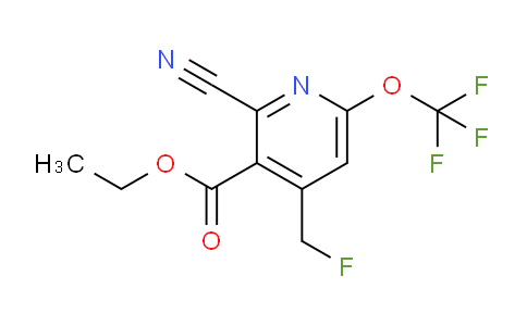 Ethyl 2-cyano-4-(fluoromethyl)-6-(trifluoromethoxy)pyridine-3-carboxylate