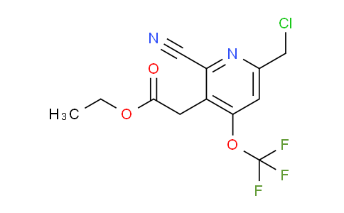 Ethyl 6-(chloromethyl)-2-cyano-4-(trifluoromethoxy)pyridine-3-acetate