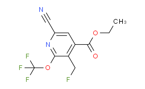 Ethyl 6-cyano-3-(fluoromethyl)-2-(trifluoromethoxy)pyridine-4-carboxylate