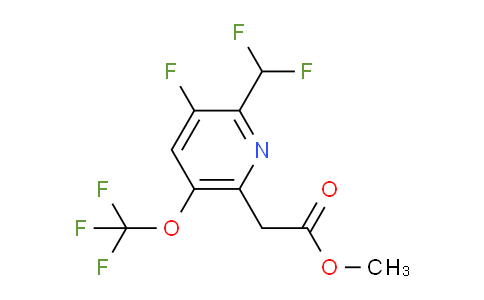 Methyl 2-(difluoromethyl)-3-fluoro-5-(trifluoromethoxy)pyridine-6-acetate