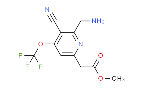 Methyl 2-(aminomethyl)-3-cyano-4-(trifluoromethoxy)pyridine-6-acetate