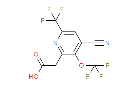 4-Cyano-3-(trifluoromethoxy)-6-(trifluoromethyl)pyridine-2-acetic acid