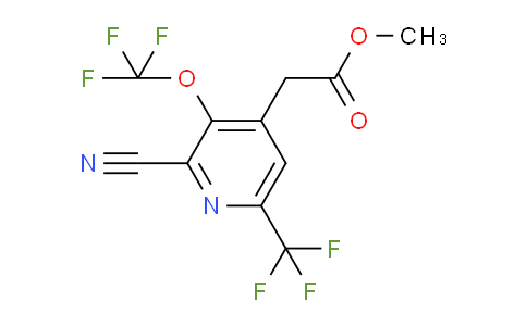 Methyl 2-cyano-3-(trifluoromethoxy)-6-(trifluoromethyl)pyridine-4-acetate