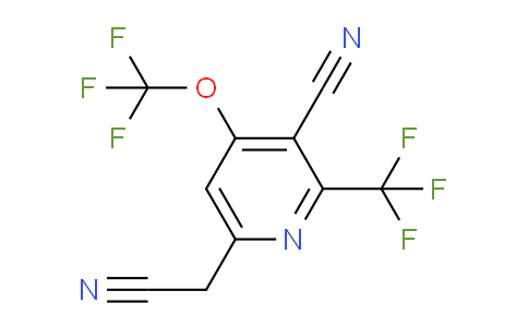 3-Cyano-4-(trifluoromethoxy)-2-(trifluoromethyl)pyridine-6-acetonitrile