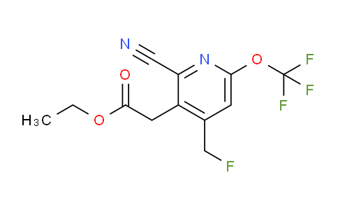Ethyl 2-cyano-4-(fluoromethyl)-6-(trifluoromethoxy)pyridine-3-acetate
