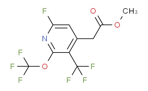 Methyl 6-fluoro-2-(trifluoromethoxy)-3-(trifluoromethyl)pyridine-4-acetate