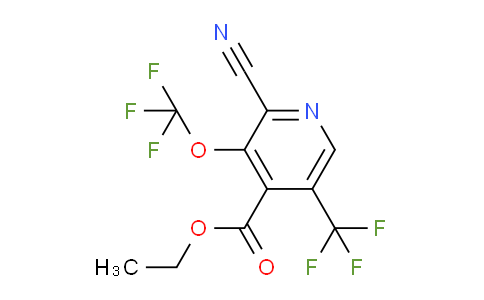 Ethyl 2-cyano-3-(trifluoromethoxy)-5-(trifluoromethyl)pyridine-4-carboxylate