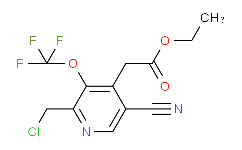 Ethyl 2-(chloromethyl)-5-cyano-3-(trifluoromethoxy)pyridine-4-acetate