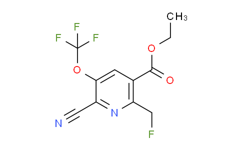 Ethyl 2-cyano-6-(fluoromethyl)-3-(trifluoromethoxy)pyridine-5-carboxylate