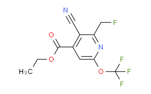 Ethyl 3-cyano-2-(fluoromethyl)-6-(trifluoromethoxy)pyridine-4-carboxylate