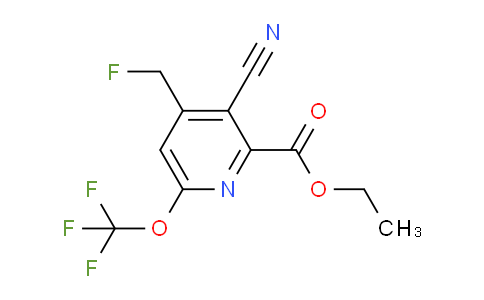 Ethyl 3-cyano-4-(fluoromethyl)-6-(trifluoromethoxy)pyridine-2-carboxylate