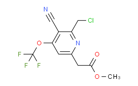 Methyl 2-(chloromethyl)-3-cyano-4-(trifluoromethoxy)pyridine-6-acetate