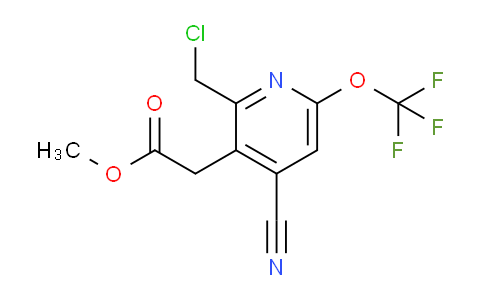 Methyl 2-(chloromethyl)-4-cyano-6-(trifluoromethoxy)pyridine-3-acetate