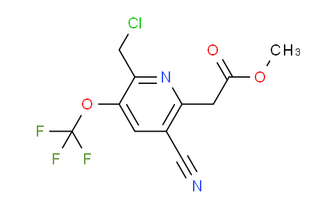 Methyl 2-(chloromethyl)-5-cyano-3-(trifluoromethoxy)pyridine-6-acetate