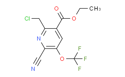Ethyl 2-(chloromethyl)-6-cyano-5-(trifluoromethoxy)pyridine-3-carboxylate