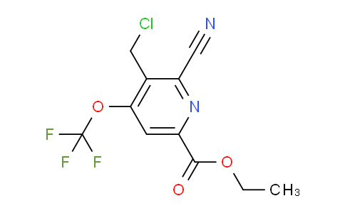 Ethyl 3-(chloromethyl)-2-cyano-4-(trifluoromethoxy)pyridine-6-carboxylate