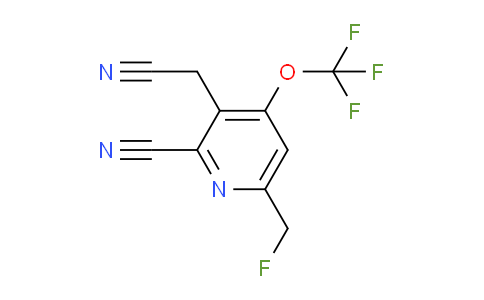 2-Cyano-6-(fluoromethyl)-4-(trifluoromethoxy)pyridine-3-acetonitrile