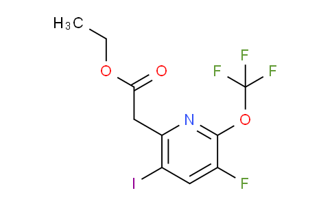 Ethyl 3-fluoro-5-iodo-2-(trifluoromethoxy)pyridine-6-acetate