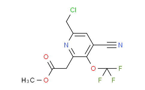 Methyl 6-(chloromethyl)-4-cyano-3-(trifluoromethoxy)pyridine-2-acetate