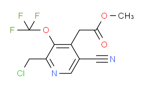 Methyl 2-(chloromethyl)-5-cyano-3-(trifluoromethoxy)pyridine-4-acetate