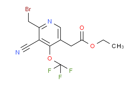 Ethyl 2-(bromomethyl)-3-cyano-4-(trifluoromethoxy)pyridine-5-acetate