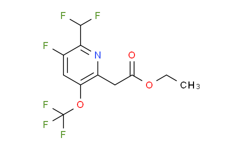 Ethyl 2-(difluoromethyl)-3-fluoro-5-(trifluoromethoxy)pyridine-6-acetate