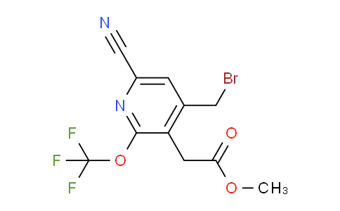 Methyl 4-(bromomethyl)-6-cyano-2-(trifluoromethoxy)pyridine-3-acetate