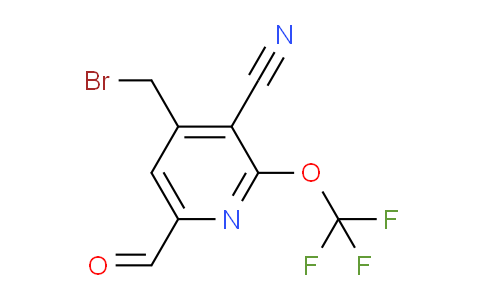 4-(Bromomethyl)-3-cyano-2-(trifluoromethoxy)pyridine-6-carboxaldehyde