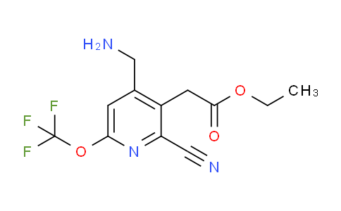 Ethyl 4-(aminomethyl)-2-cyano-6-(trifluoromethoxy)pyridine-3-acetate