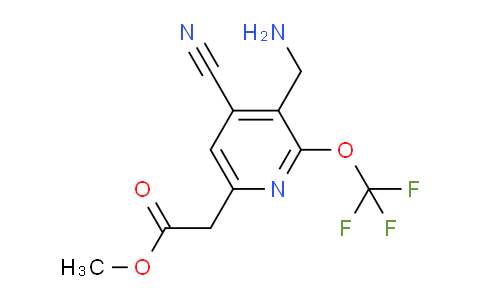 Methyl 3-(aminomethyl)-4-cyano-2-(trifluoromethoxy)pyridine-6-acetate