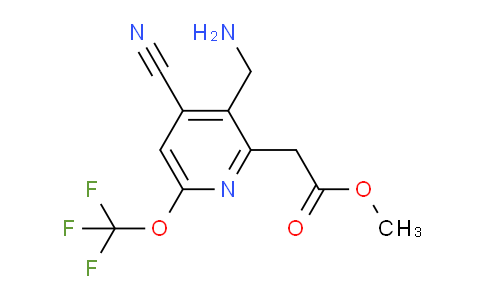 Methyl 3-(aminomethyl)-4-cyano-6-(trifluoromethoxy)pyridine-2-acetate