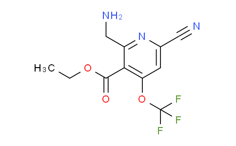 Ethyl 2-(aminomethyl)-6-cyano-4-(trifluoromethoxy)pyridine-3-carboxylate